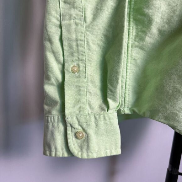 Ralph Lauren 100% Cotton Light Green Long Sleeve Button Down 17 36/37 Pony - Picture 7 of 13